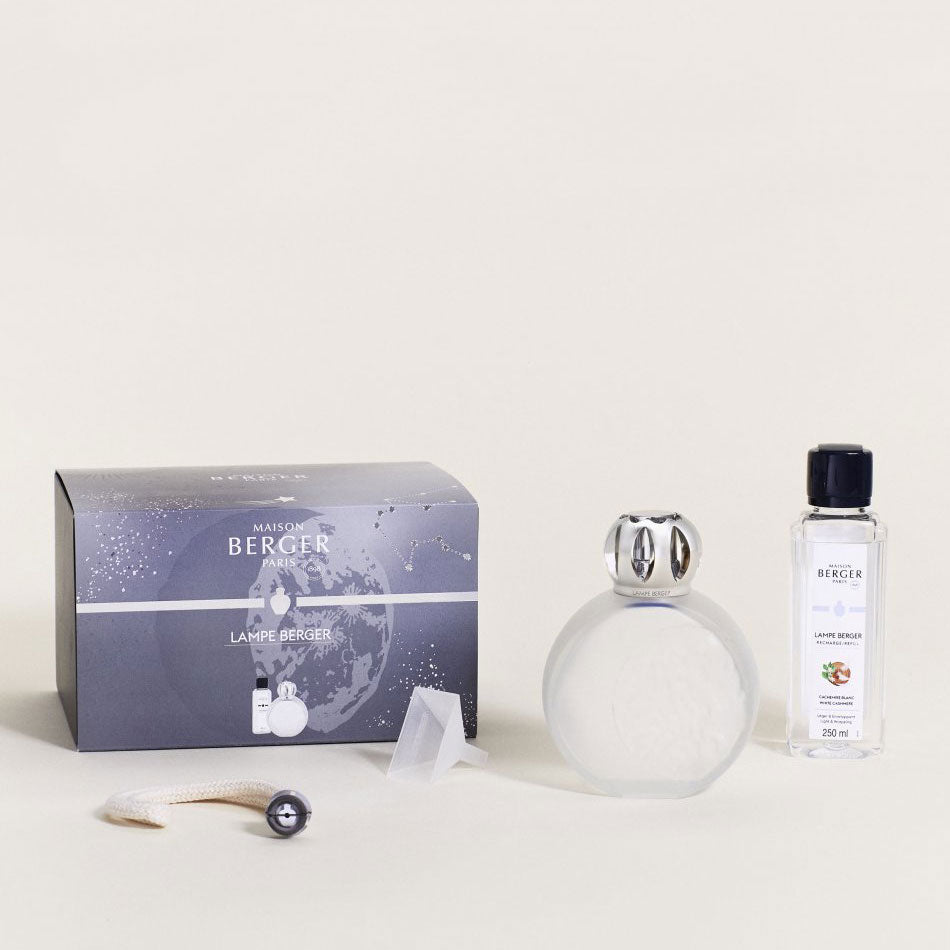 LAMPE BERGER Lampada Catalitica Astral Givrée con Flacone 250ml White Cashmere
