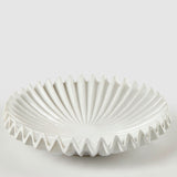 EDG Enzo De Gasperi Piatto Ciotola Svuotatasche Raggiera 36,5cm Avorio Ceramica