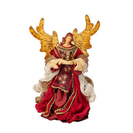 NOEL by Lamart Angelo in Tessuto 26cm Rosso Decorazione di Natale