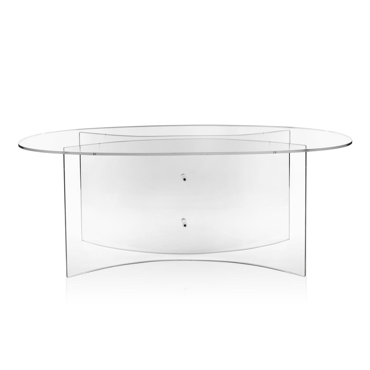 iPLEX Acqua Transparent Oval Table 100x200x70cm Made in Italy Plexiglas