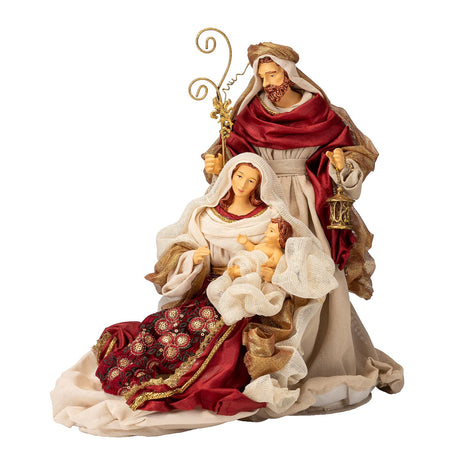 NOEL by Lamart Natività in Tessuto 36cm Rosso Decorazione di Natale