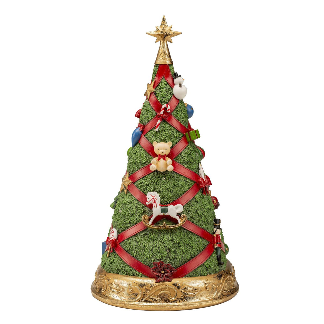 NOEL by Lamart Albero di Natale Musicale in Resina 52x27cm Decorazione di Natale