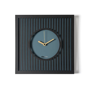 Orologio da parete Tiffany Arti e Mestieri in ferro nero petrolio 35x35 cm