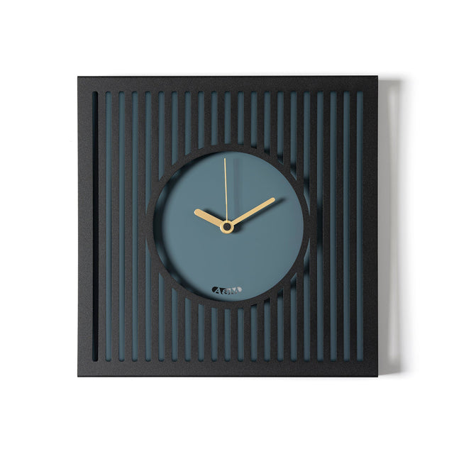 Orologio da parete Tiffany Arti e Mestieri in ferro nero petrolio 35x35 cm