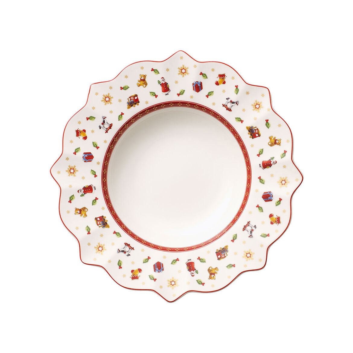 VILLEROY & BOCH Toy's Delight Piatto Fondo Bianco 6 Pezzi 26cm Tavola Natalizia