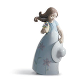 LLADRO' Figurina Bimba Piccola Viola 17x9cm Porcellana