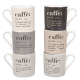 VILLA D'ESTE HOME TIVOLI Victionary Tazzine Caffè Set 6 Pezzi 90ml Porcellana