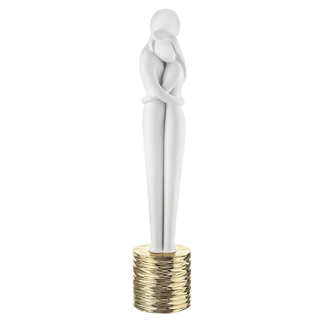Scultura coppia stilizzata Bongelli Preziosi in resina finitura oro 40 cm