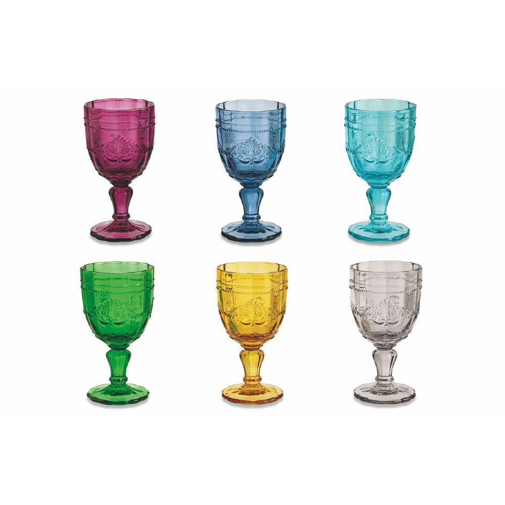 VILLA D'ESTE HOME TIVOLI - Syrah Set of 6 oriental colored glass glasses 2191709