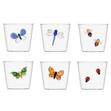 ICHENDORF Garden Picnic Set 6 Pezzi Tumbler Bicchieri 8,5cm 350ml Vetro Borosilicato