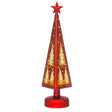 NOEL by Lamart Albero di Natale in Vetro con LED Decorazione di Natale 37cm Rosso