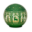 NOEL by Lamart Palla Sfera Luminosa in Vetro con LED Decorazione di Natale 12cm Verde