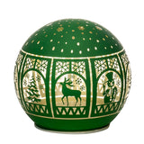 NOEL by Lamart Palla Sfera Luminosa in Vetro con LED Decorazione di Natale 15cm Verde