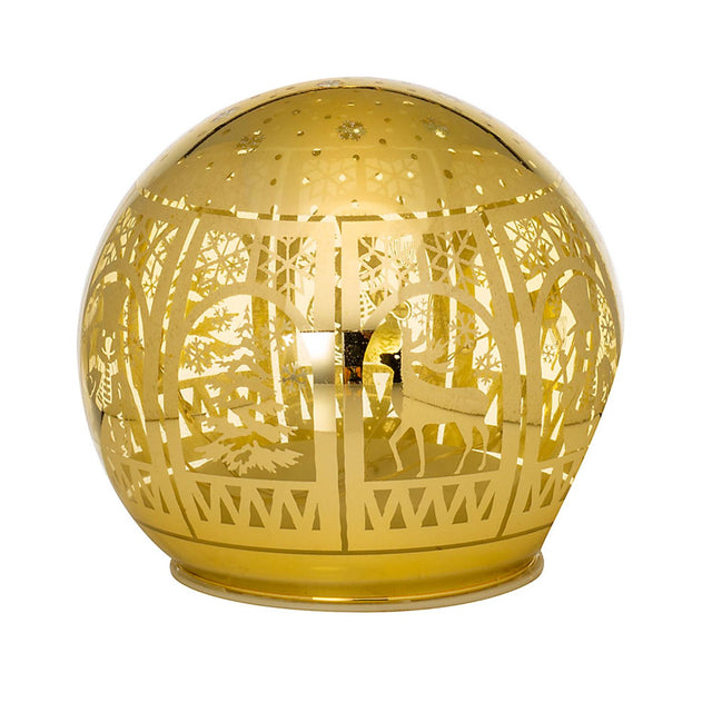 NOEL by Lamart Palla Sfera Luminosa in Vetro con LED Decorazione di Natale 12cm Oro