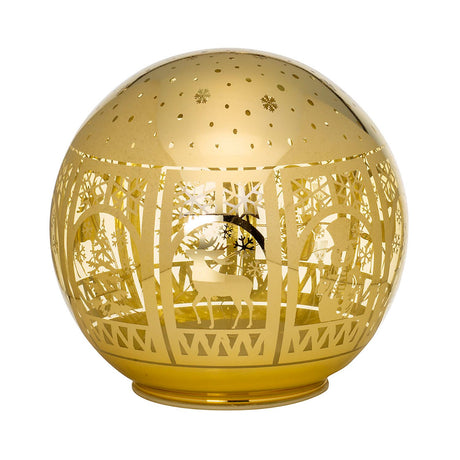 NOEL by Lamart Palla Sfera Luminosa in Vetro con LED Decorazione di Natale 15cm Oro