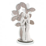 BONGELLI PREZIOSI Scultura Figura Innamorati Albero della Vita 24cm Marmorino