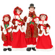 TIMSTOR Set 4 Cantori Coro di Natale 27cm Tessuto Rosso