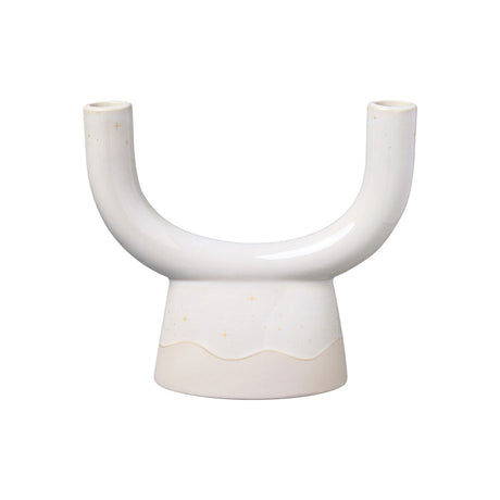 VILLEROY & BOCH Winter Glow Portacandela Due Punte 24x21cm Porcellana
