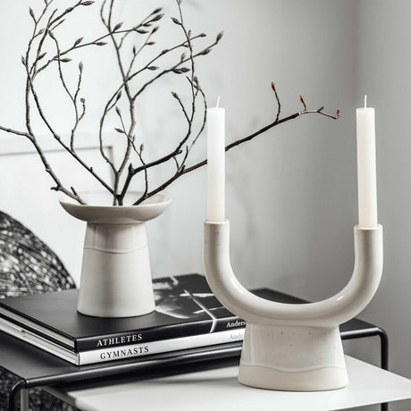 VILLEROY & BOCH Winter Glow Portacandela Due Punte 24x21cm Porcellana