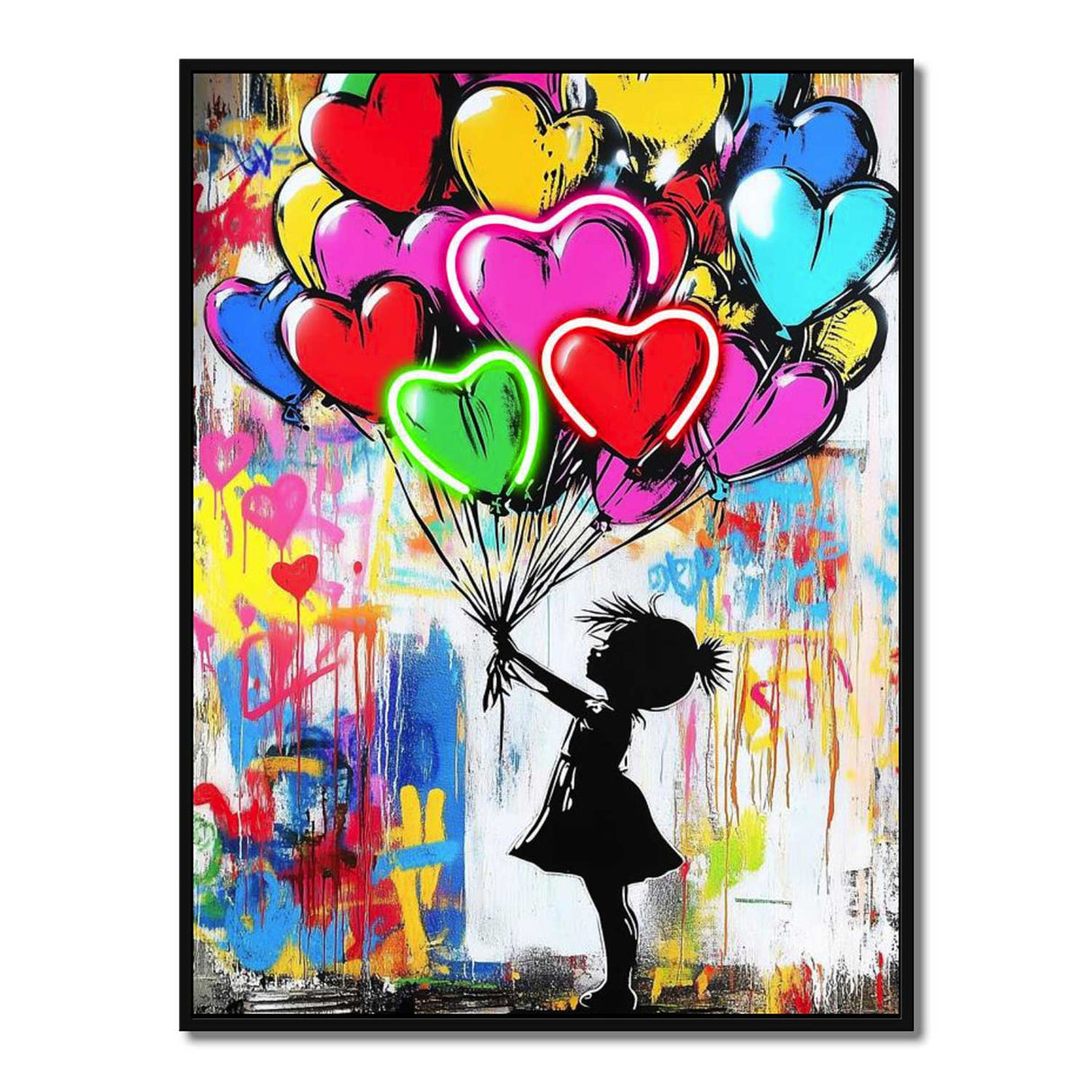 PALAIS ROYAL Quadro Stampa su Tela con LED Baloon 60x80cm