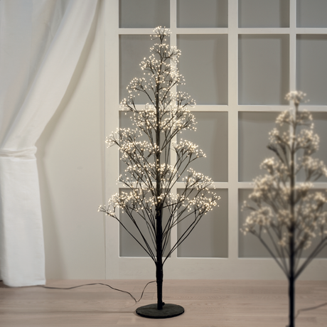 MASCAGNI CASA Albero di Natale Faggio con 1500 Luci LED 150cm Metallo Nero