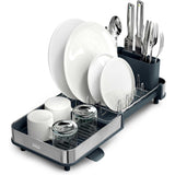 JOSEPH JOSEPH Slim Scolapiatti Espandibile e Portaposate in Acciaio Inox