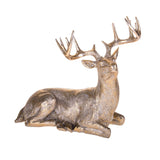 BIANCHI DINO Renna Seduta 36x35,5cm Oro Resina Decorazione Natalizia
