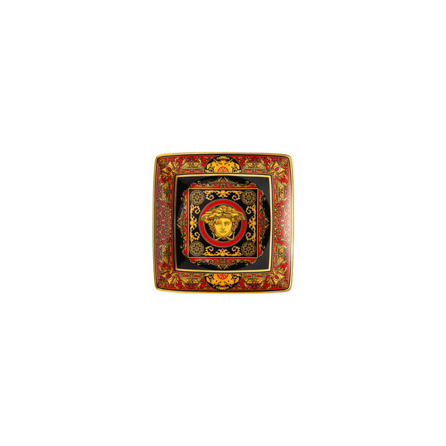 VERSACE Medusa Rosso Ciotola Coppetta Quadrata 12cm Porcellana