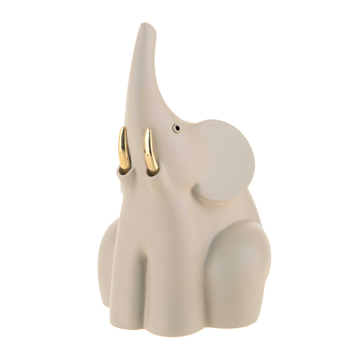 BONGELLI PREZIOSI Scultura da Tavolo Elefante Stilizzato 10cm Nocciola Marmorino