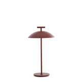 KARTELL Mini Geen-A Battery Version Lampada da Tavolo Rosso Mattone 36,5cm Acciaio