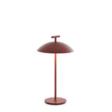 KARTELL Mini Geen-A Battery Version Lampada da Tavolo Rosso Mattone 36,5cm Acciaio