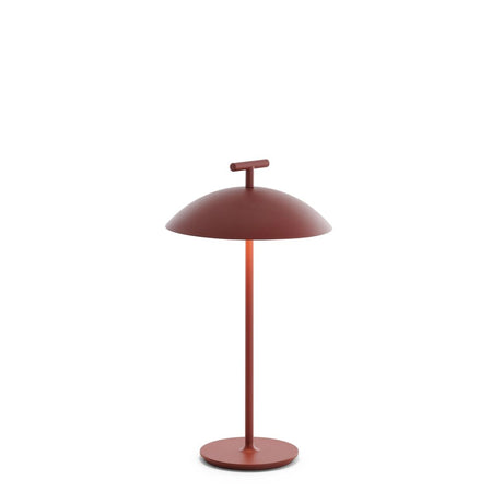 KARTELL Mini Geen-A Battery Version Lampada da Tavolo Rosso Mattone 36,5cm Acciaio