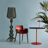 KARTELL Mini Geen-A Battery Version Lampada da Tavolo Rosso Mattone 36,5cm Acciaio