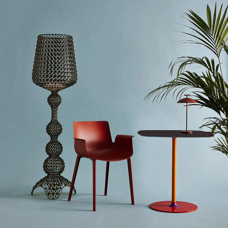 KARTELL Mini Geen-A Battery Version Lampada da Tavolo Rosso Mattone 36,5cm Acciaio