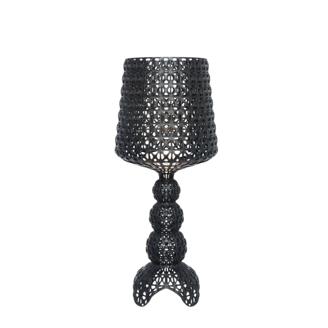 KARTELL Mini Kabuki Lampada da Tavolo Nero 70cm Policarbonato 2.0