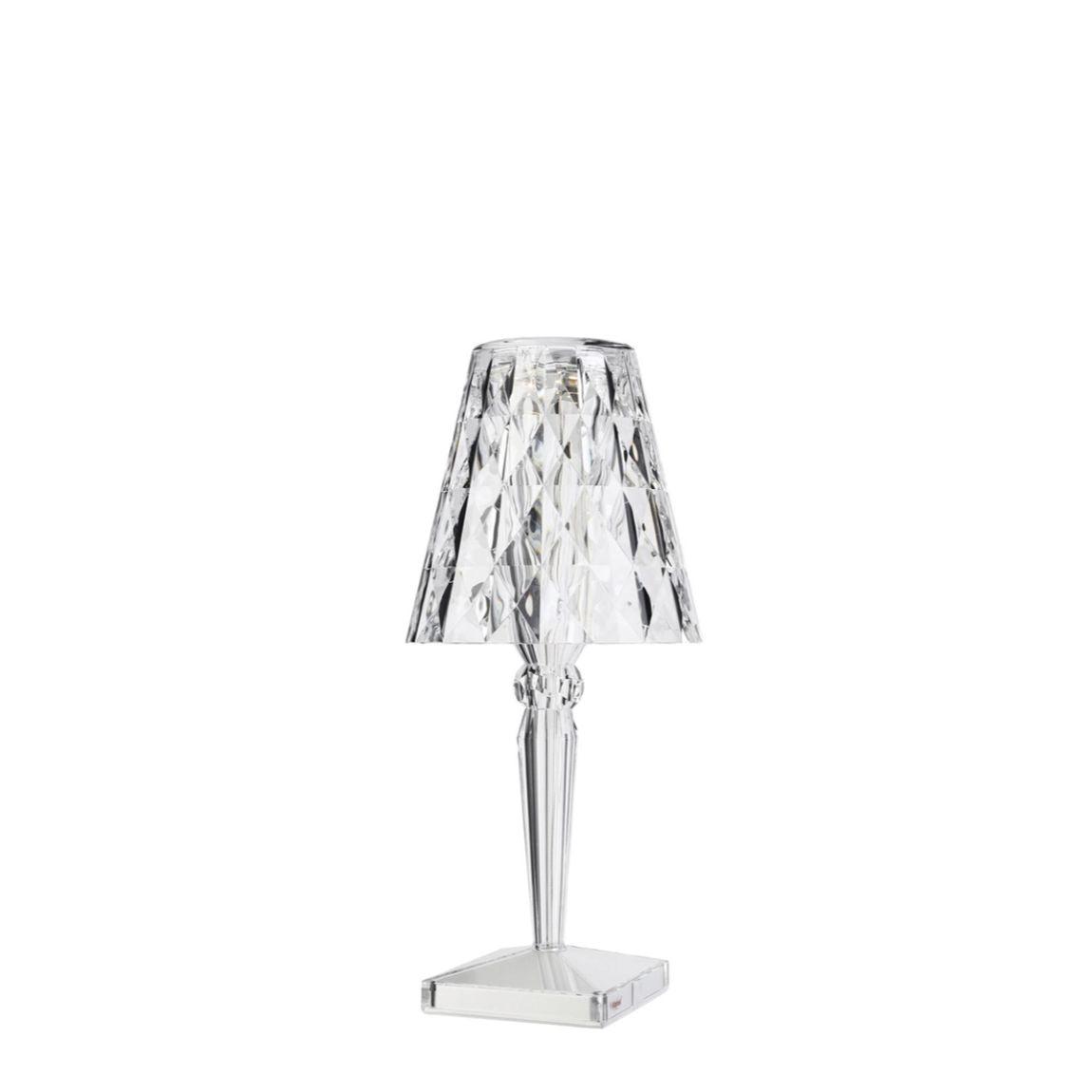 KARTELL Big Battery Lampada da Tavolo Trasparente 37cm PMMA Plug Version