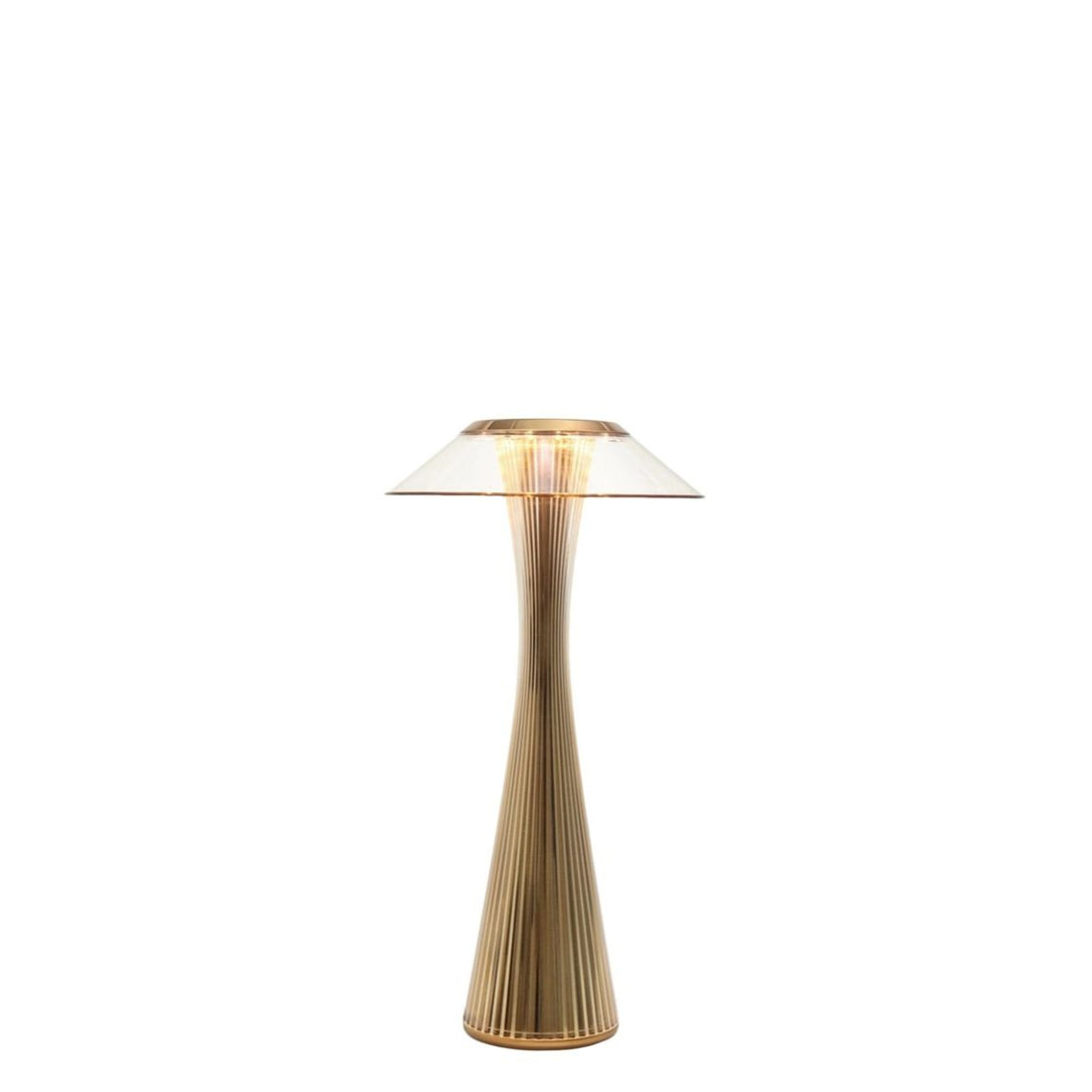 KARTELL Space Indoor Lampada da Tavolo Oro 30cm PMMA