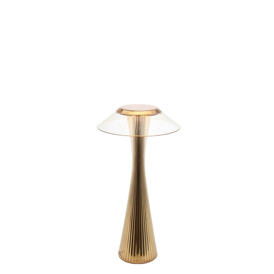 KARTELL Space Indoor Lampada da Tavolo Oro 30cm PMMA