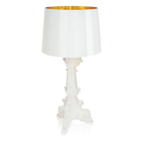 KARTELL Bourgie Lampada da Tavolo Bianco e Oro 78cm Policarbonato 2.0