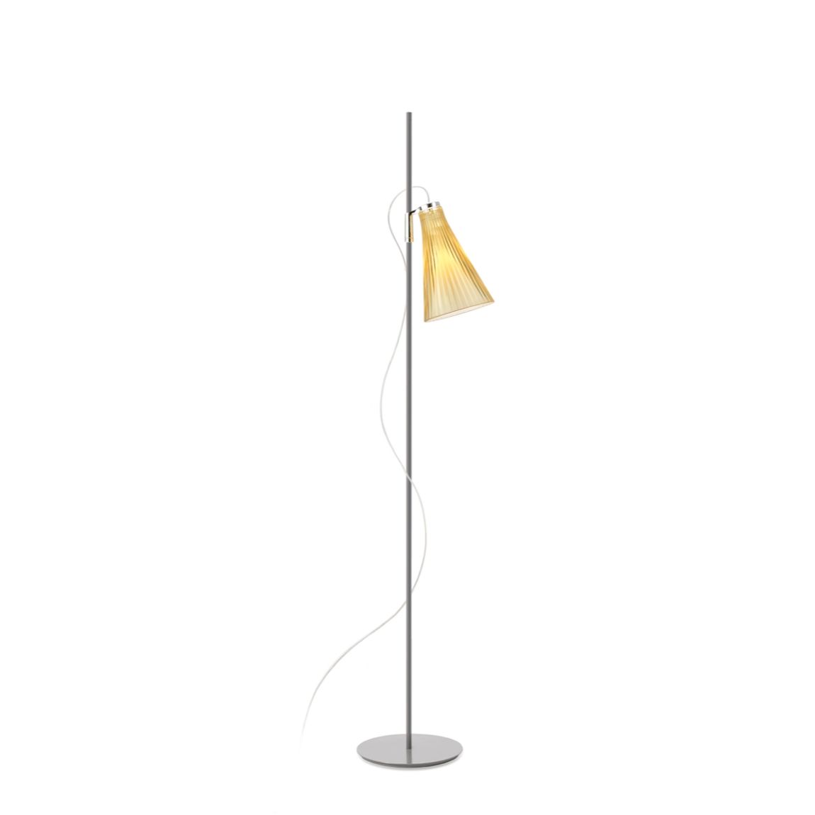 KARTELL K-LUX Floor Lamp Gray Straw Yellow 165cm Steel PMMA