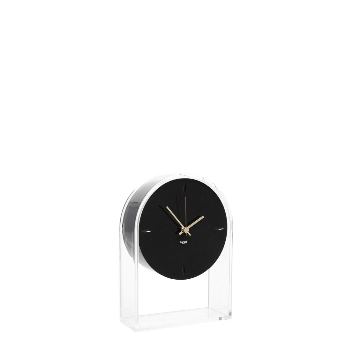 KARTELL Air Du Temps Orologio da Tavolo Trasparente Nero 22x30cm