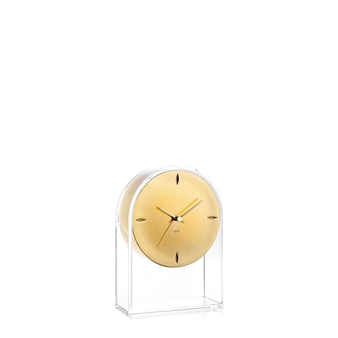 KARTELL Air Du Temps Orologio da Tavolo Trasparente Oro 22x30cm