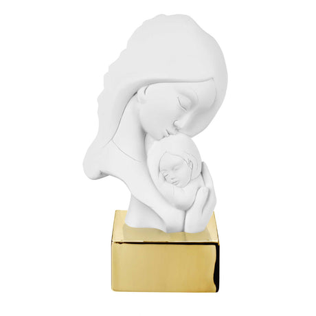 BONGELLI PREZIOSI Scultura da Tavolo Maternità Base Oro 20cm Marmorino