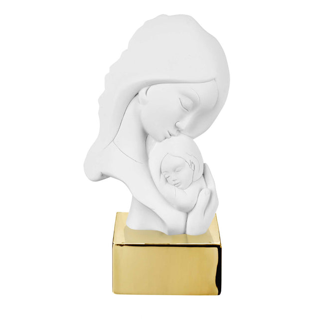 BONGELLI PREZIOSI Scultura da Tavolo Maternità Base Oro 20cm Marmorino