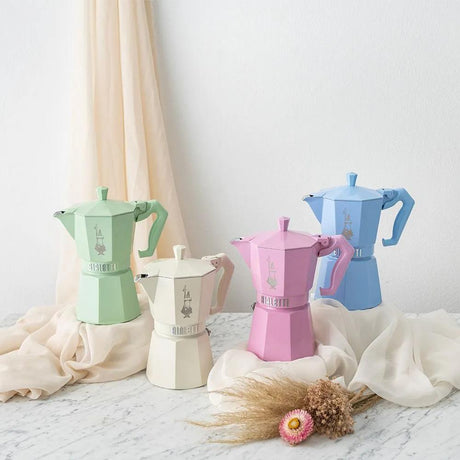 BIALETTI Caffettiera Moka Exclusive Cream 3 Tazze Alluminio Crema