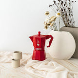 BIALETTI Exclusive Red Moka Coffee Maker 6 Cups Red Aluminium
