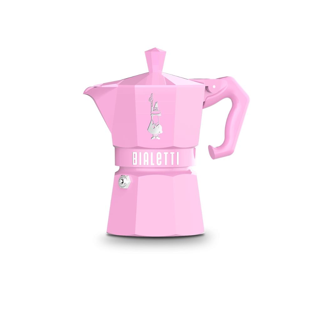 BIALETTI Caffettiera Moka Exclusive Pink 6 Tazze Alluminio Rosa