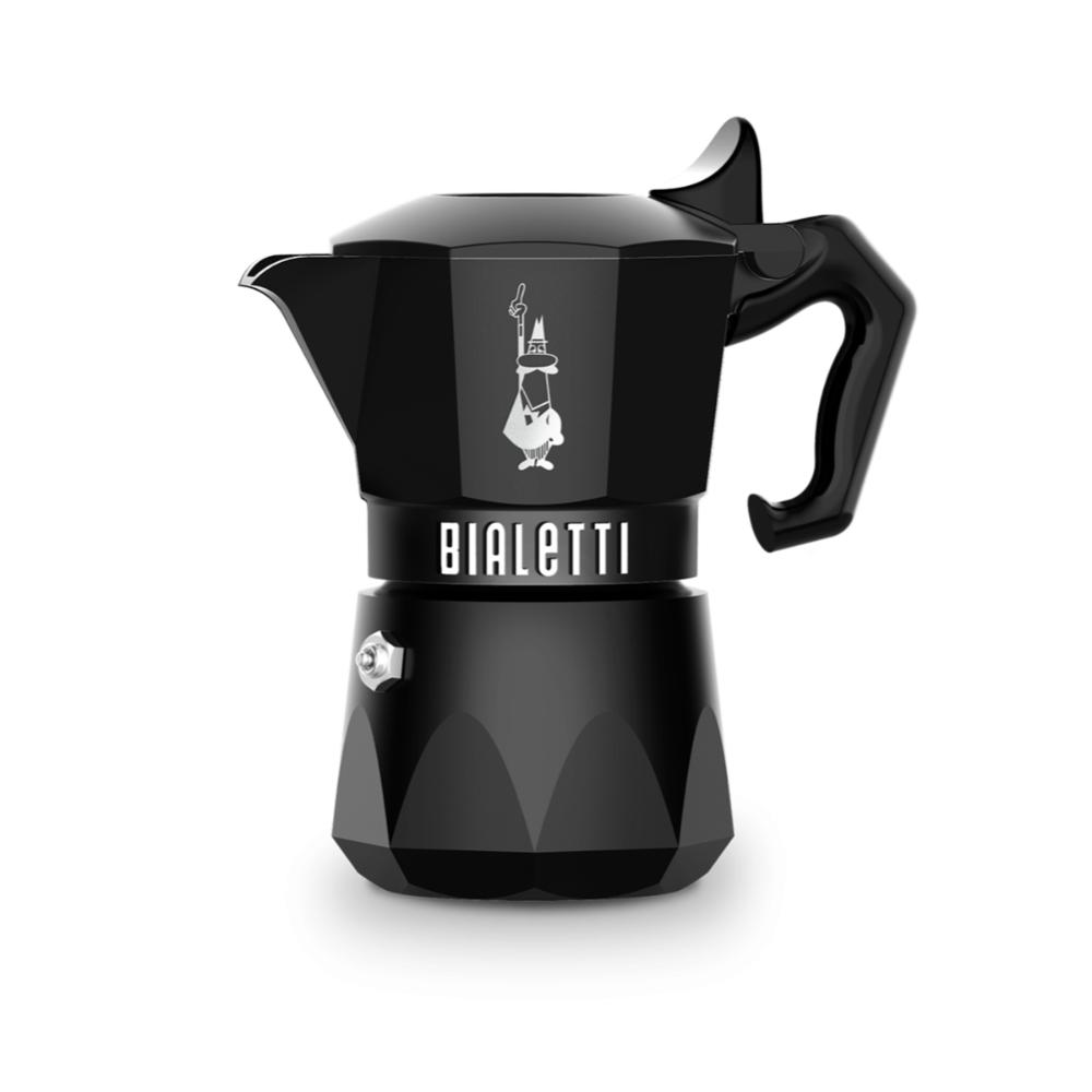 BIALETTI Caffettiera Moka Brikka Exclusive Black 2 Tazze Alluminio Nero