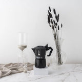BIALETTI Caffettiera Moka Brikka Exclusive Black 2 Tazze Alluminio Nero