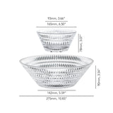 NACHTMANN Ethno Set 3 Ciotole Coppe Insalatiere 16,5/27,5cm Cristallo
